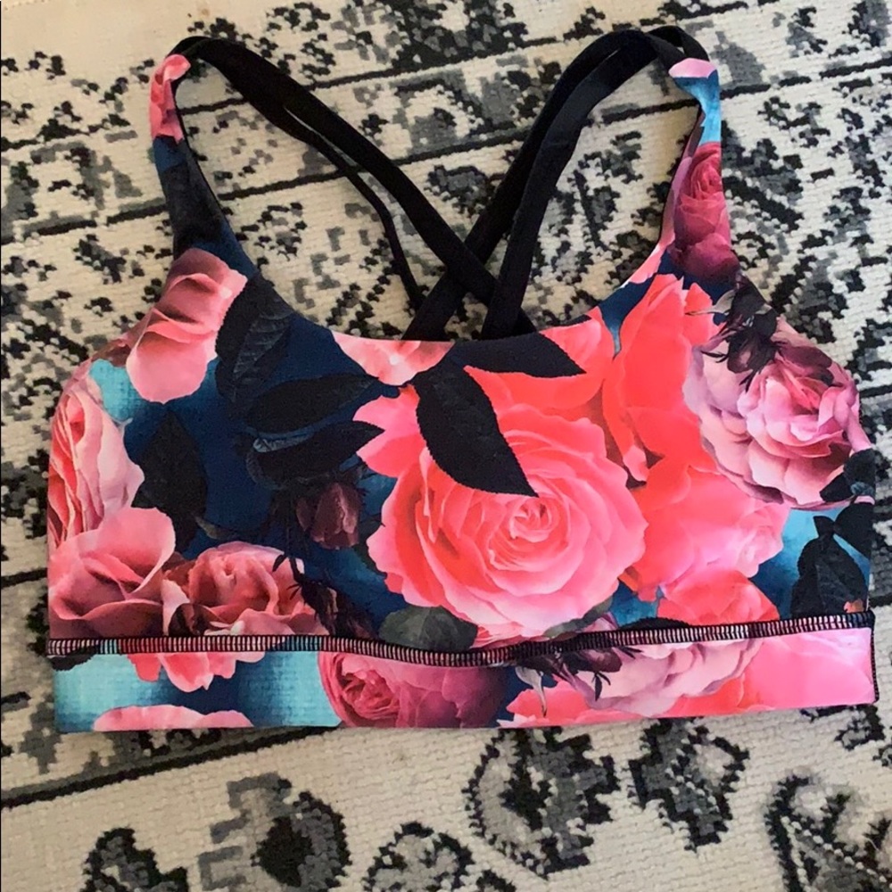 Floral patterned lululemon bra